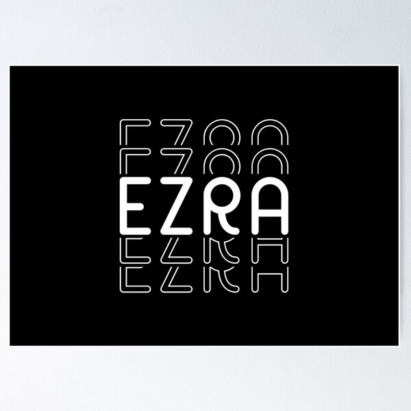 Item preview, Name Ezra in Black and White Style designed and sold by Time-is-Money.