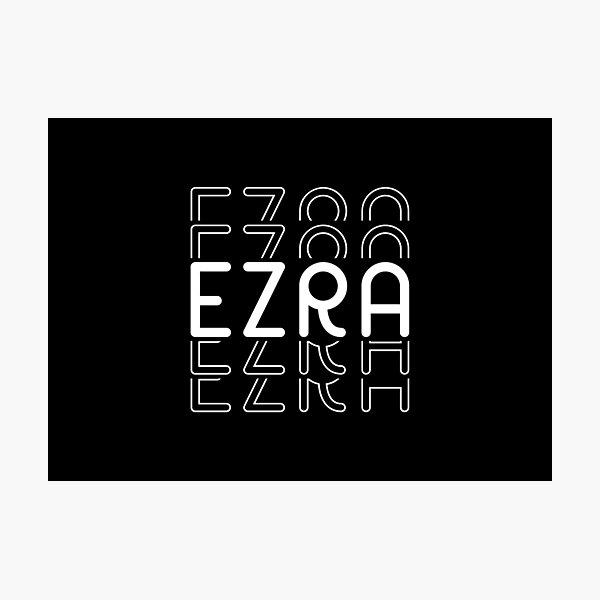 Item preview, Name Ezra in Black and White Style designed and sold by Time-is-Money.
