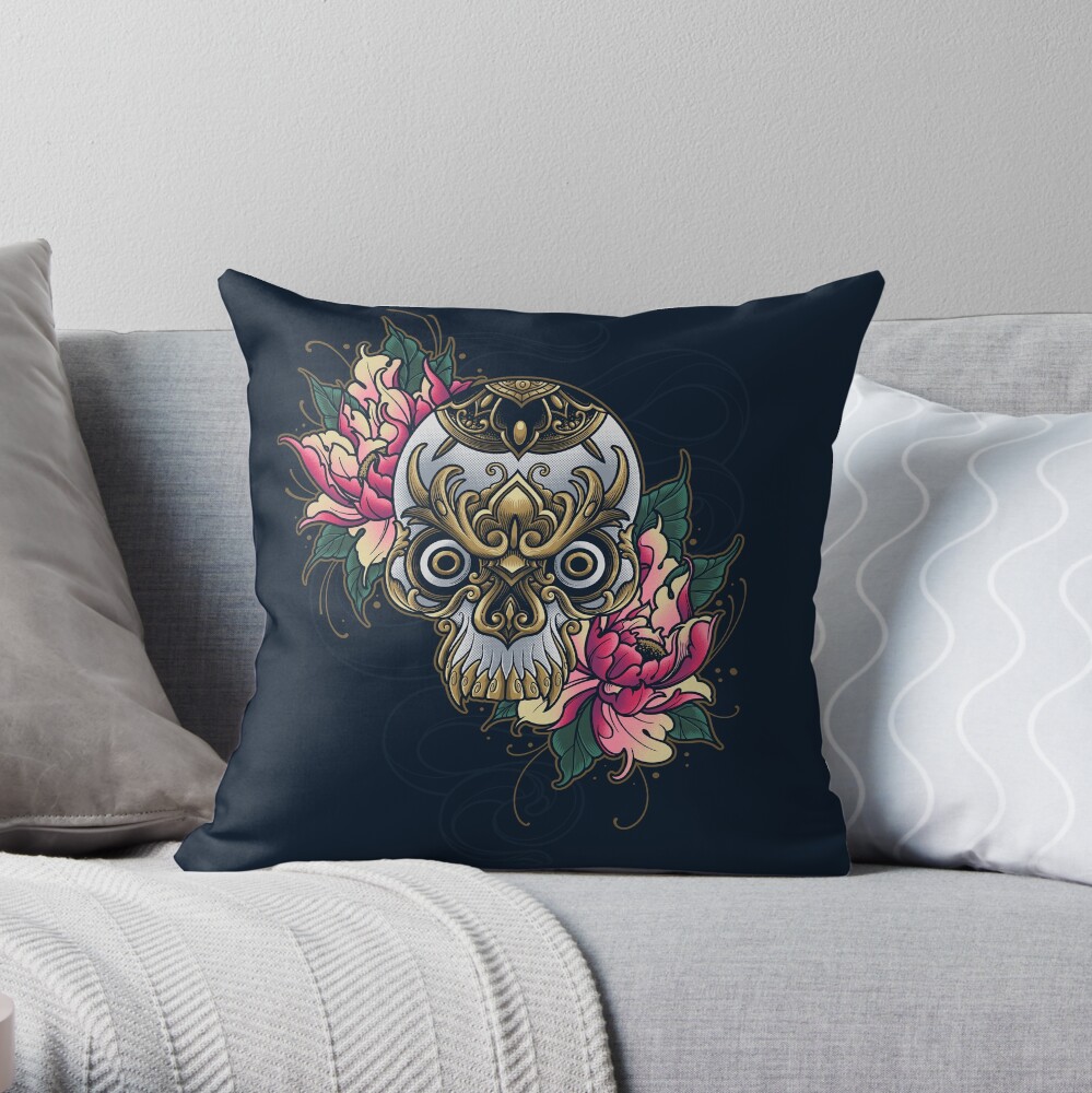 Dark and Beauty Throw Pillow