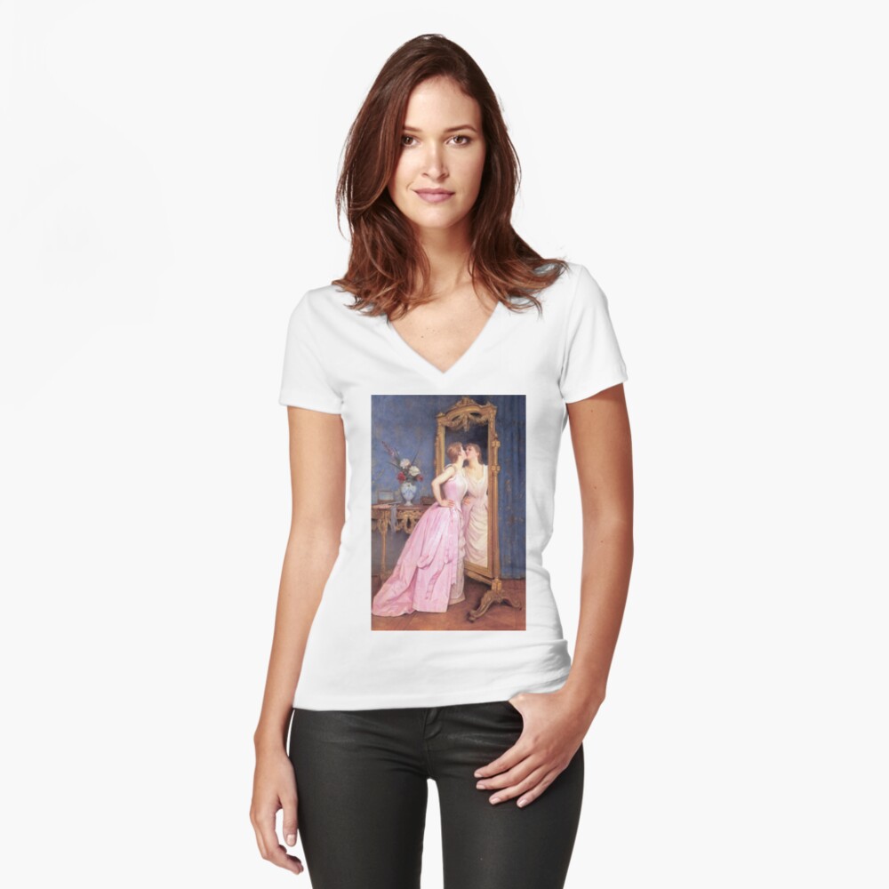 Artikel-Vorschau von Tailliertes T-Shirt mit V-Ausschnitt, designt und verkauft von laurens-doodles.