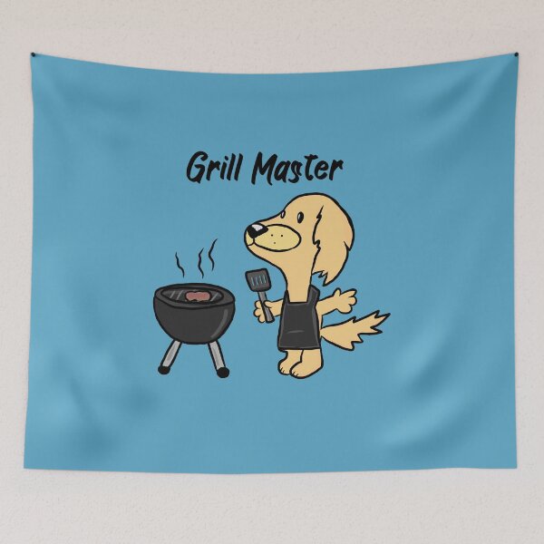 Item preview, Grill Master Golden Retriever designed and sold by RoserinArt.