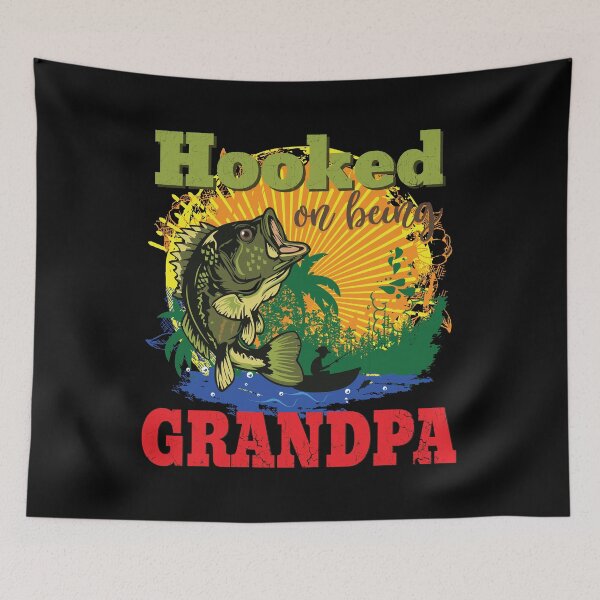 Item preview, Mens Hooked On Being A Grandpa Bass Fishing product designed and sold by tronictees.