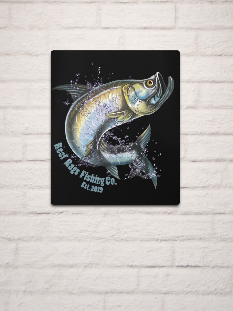 Tarpon Metal Wall Art, Aluminum Metal Fish Art, Metal Ocean Art