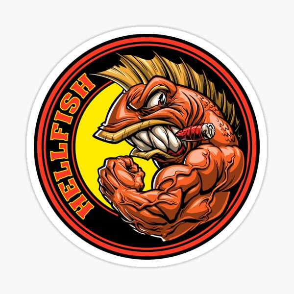 THE FLYING HELLFISH! Sticker