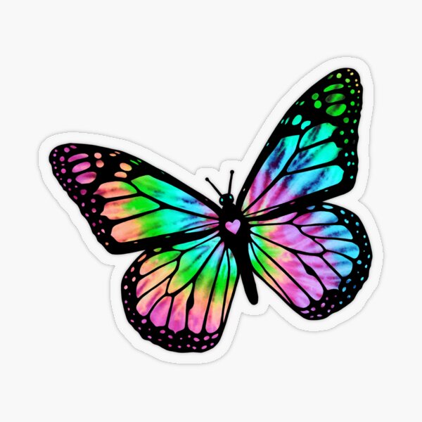 Butterfly Tie Dye Aesthetic Sticker