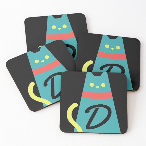 Item preview, Alphabet  initial Letter D  and black,red and yellow  cat designed and sold by dygo1986.