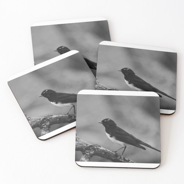 Item preview, Willie wagtail black and white - portrait designed and sold by Jason Gilbert.