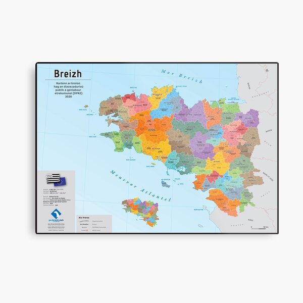 the municipalities are displayed. Breizh Metal Print