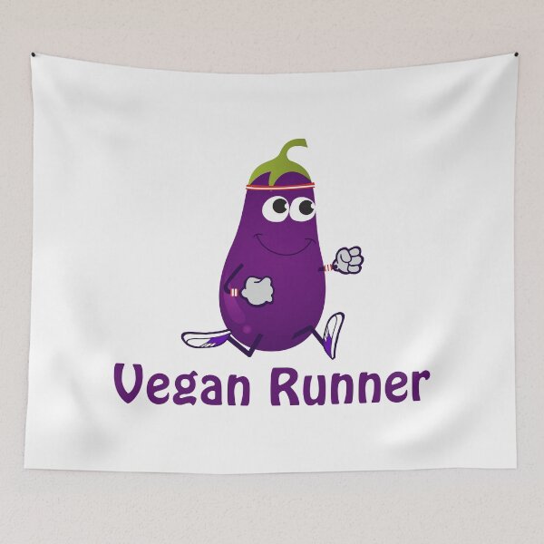 Item preview, Vegan Runne Funny Running Eggplant designed and sold by Hedgie Designs.