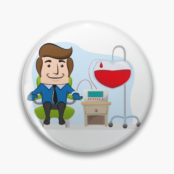 Item preview, Illustration of an executive office mascot, donating blood. Ideal for awareness raising and encouragement of blood donation designed and sold by LucianoCosmo.