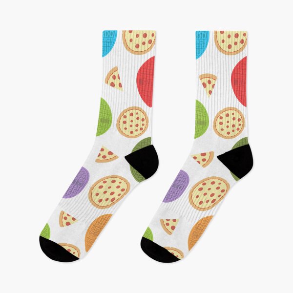 Item preview, TMNT manhole covers and pizza (white) designed and sold by animinimal.