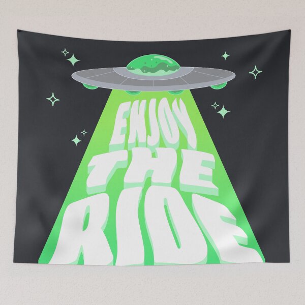 Item preview, "Enjoy the Ride" Alien Spaceship designed and sold by ciderdesign.