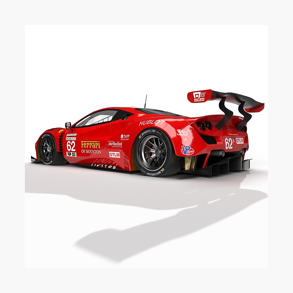 Ferrari F8 Tributo Gtlm Poster By Toddeppe Redbubble