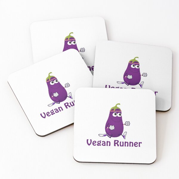 Item preview, Vegan Runne Funny Running Eggplant designed and sold by Hedgie Designs.