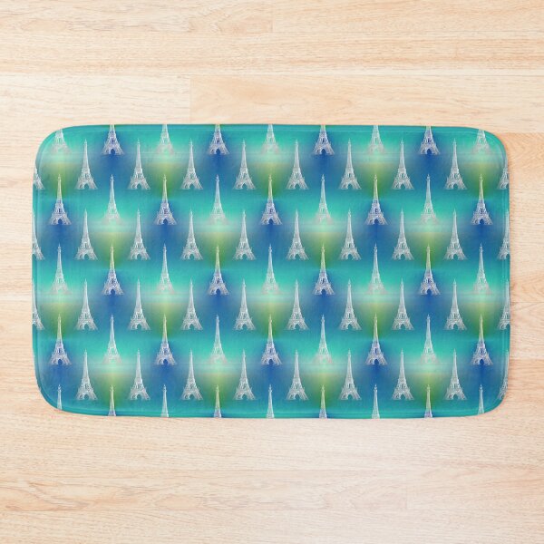 Item preview, Paris Eiffel Tower White on Blue Aqua designed and sold by 13Moons.