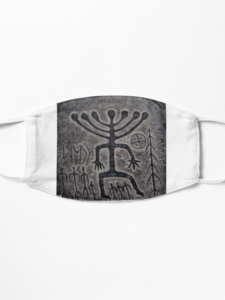 Alternate view of Siberia Ancient Petroglyph, Siberia Khakassia Petroglyph Mask