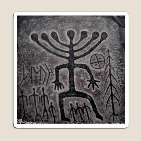 Siberia Ancient Petroglyph, Siberia Khakassia Petroglyph Magnet