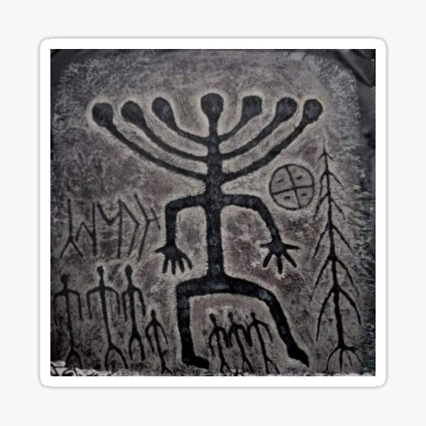 Siberia Ancient Petroglyph, Siberia Khakassia Petroglyph Sticker