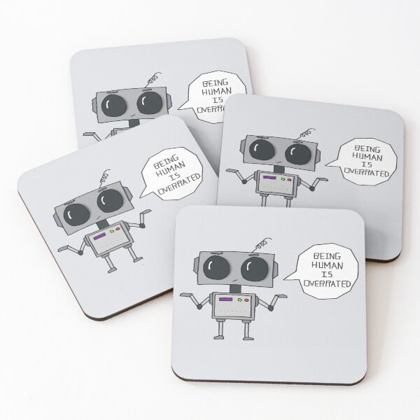 Item preview, Being Human Is Overrated Robot Drawing designed and sold by THNKDESIGN.