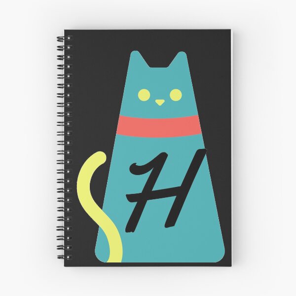 Item preview, Alphabet  initial Letter H and black,red and yellow  cat designed and sold by dygo1986.
