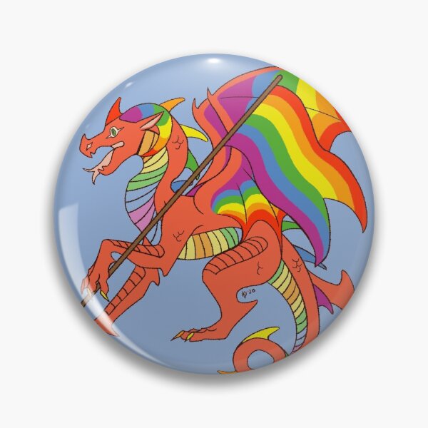 Item preview, Gay Pride Flag Dragon (4th Edition) designed and sold by Art of Keymintt.
