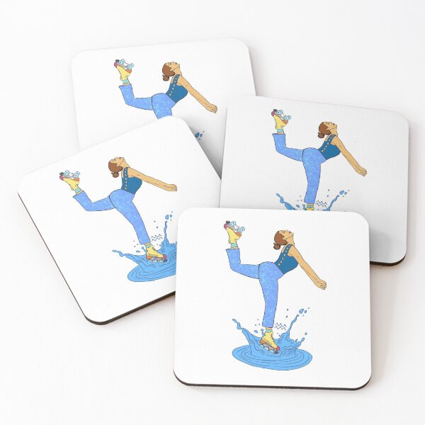 Item preview, Aquarius Rollergirl Zodiac Skater designed and sold by Hotanist.