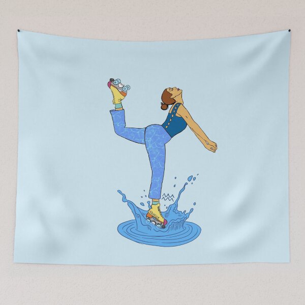 Item preview, Aquarius Rollergirl Zodiac Skater designed and sold by Hotanist.