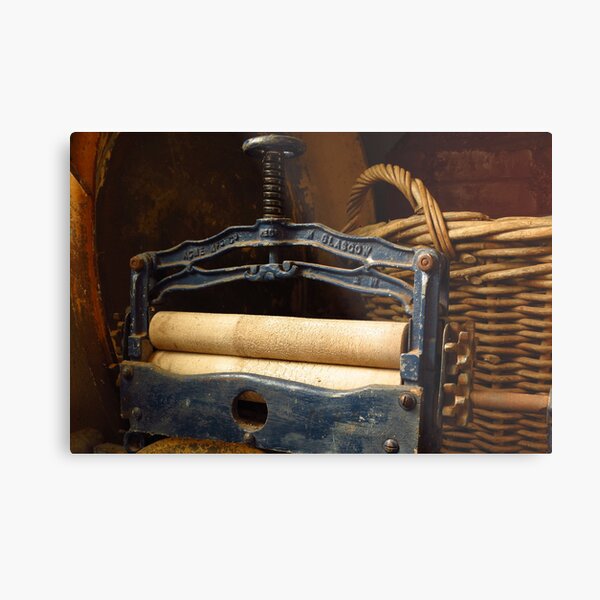 The Mangle - Old Ways for washing Metal Print