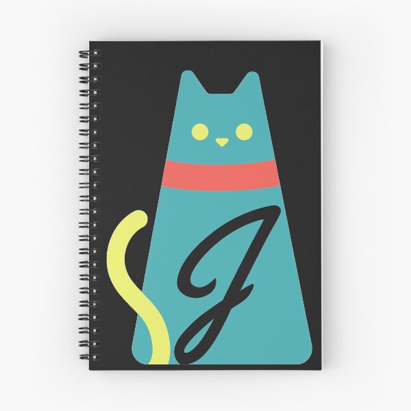 Item preview,  Alphabet  initial Letter J and black,red and yellow  cat designed and sold by dygo1986.