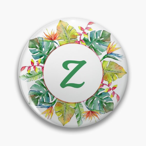 Item preview, Tropical Monogram Leaves Z designed and sold by MysticMagpie.