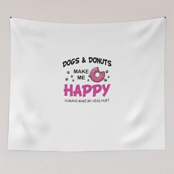 Item preview, Dog and  donut dunkin food make me happy gift for fans and lovers designed and sold by DorisRobert31.