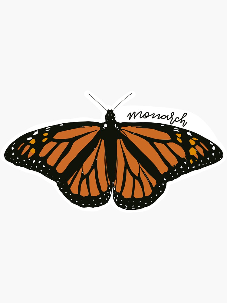 Monarch Butterfly Sticker By Awanderingpine Redbubble 