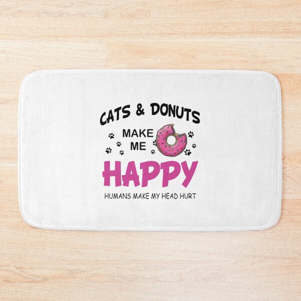 Item preview, cats and donut dunkin food make me happy gift for fans and lovers designed and sold by DorisRobert31.