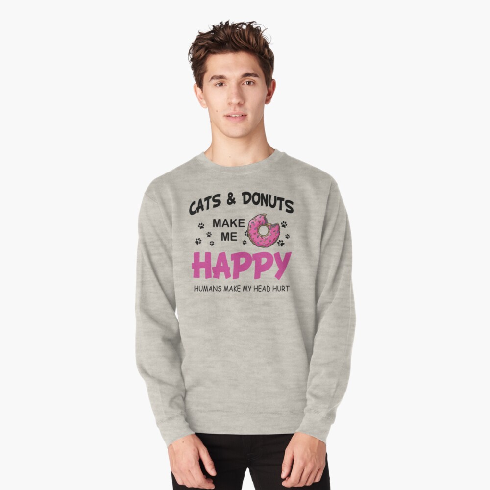 cats and donut dunkin food make me happy gift for fans and lovers