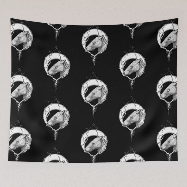 Item preview, Hyaenodon, vines, and a crescent moon. designed and sold by synapsid.