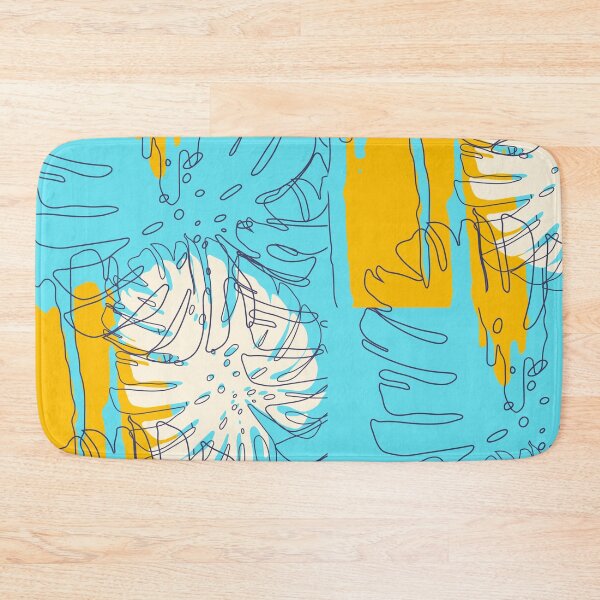 Item preview, Abstract shapes seamless pattern turquoise color designed and sold by amersoliman.