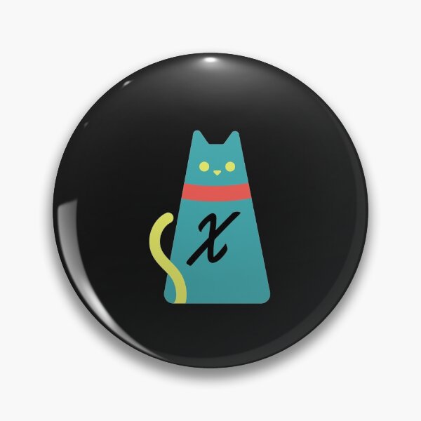 Item preview,  Alphabet  initial Letter X and black,red and yellow  cat designed and sold by dygo1986.