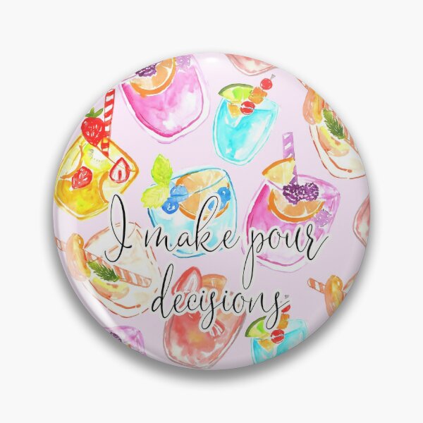 Item preview, I make pour decisions - cute watercolor drinks designed and sold by PickleheadSoup.