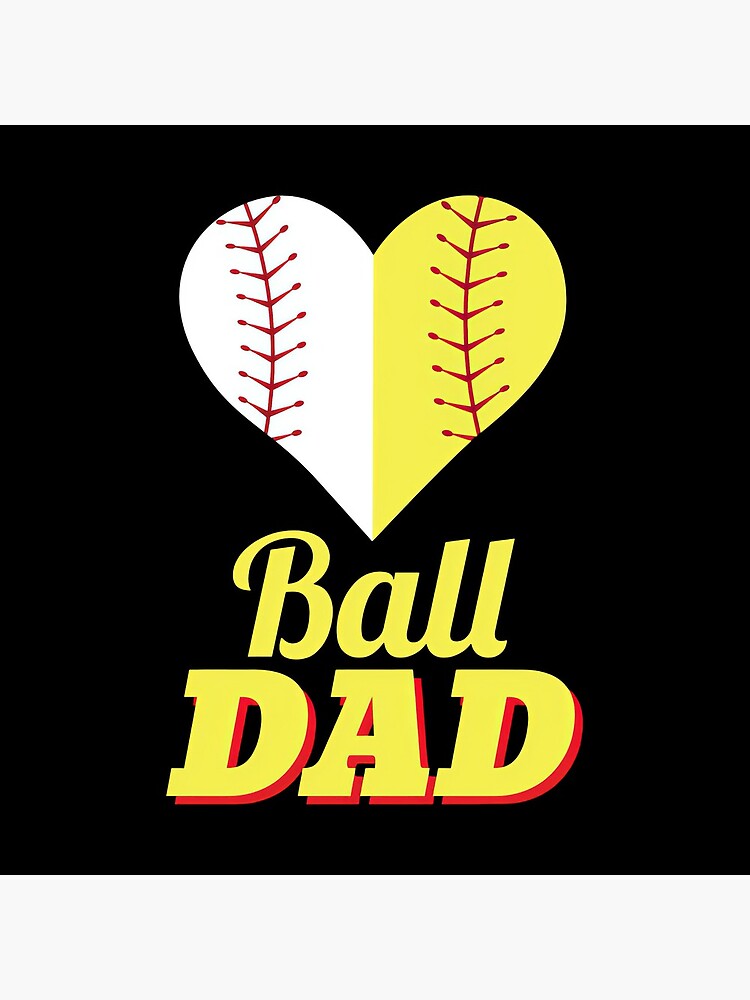 "Baseball Softball Dad Shirt Funny Black T Shirts For Men" Canvas Print by tshirtsmk Redbubble