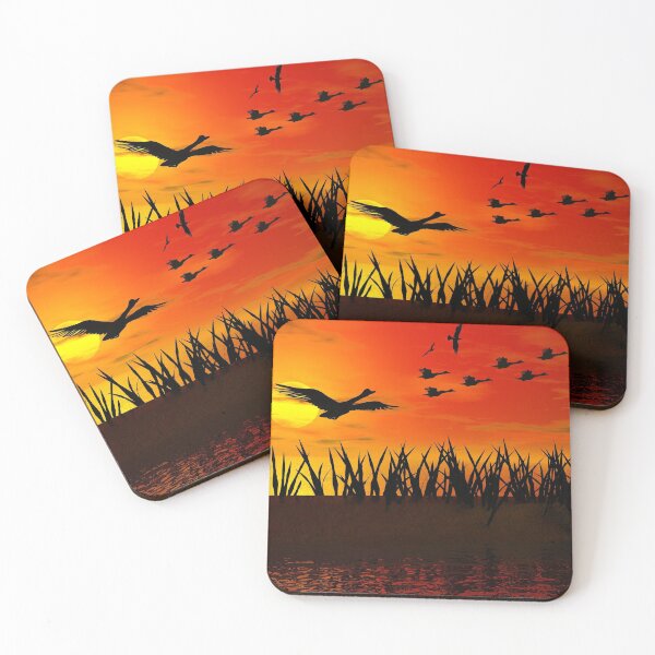Item preview, The sunset with flying ducks designed and sold by willie50.