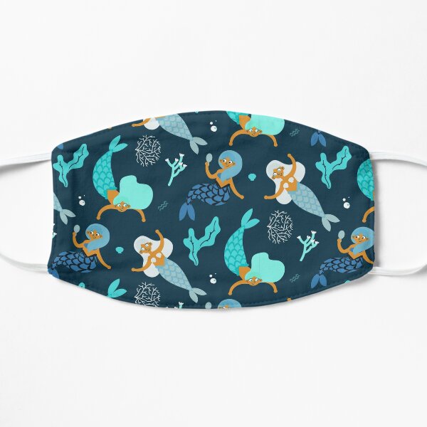 Download Mermaid Pattern Mask By Graphicmeyou Redbubble PSD Mockup Templates