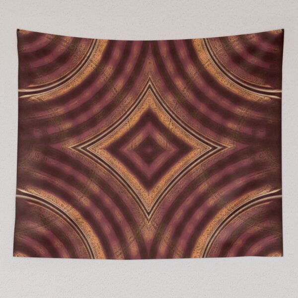 Item preview, Merigold - brown dark red star diamond circle geometric pattern designed and sold by JaycraveDesigns.