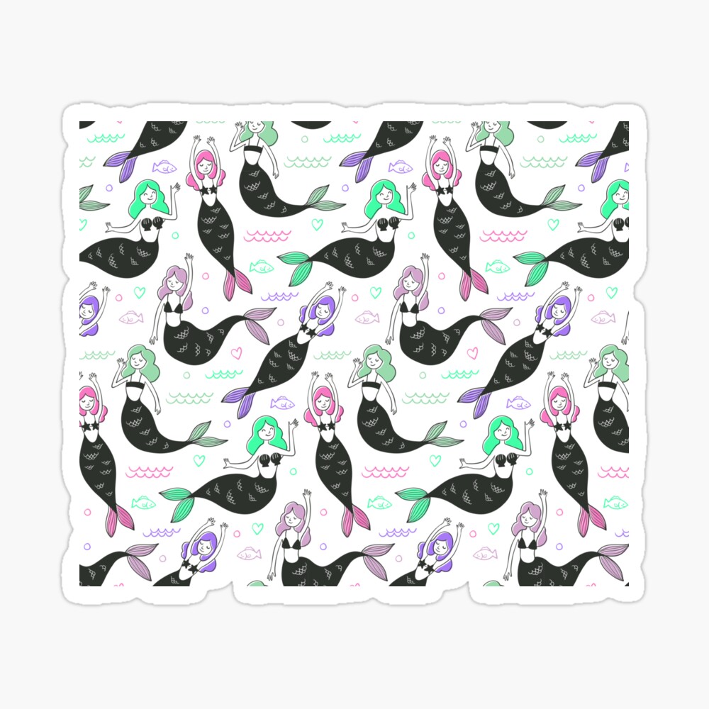 Download Mermaid Pattern Mask By Graphicmeyou Redbubble Yellowimages Mockups