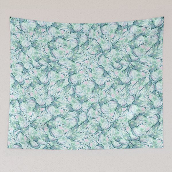 Item preview, Blue and Green Watercolor Leaves designed and sold by kmoblenes.
