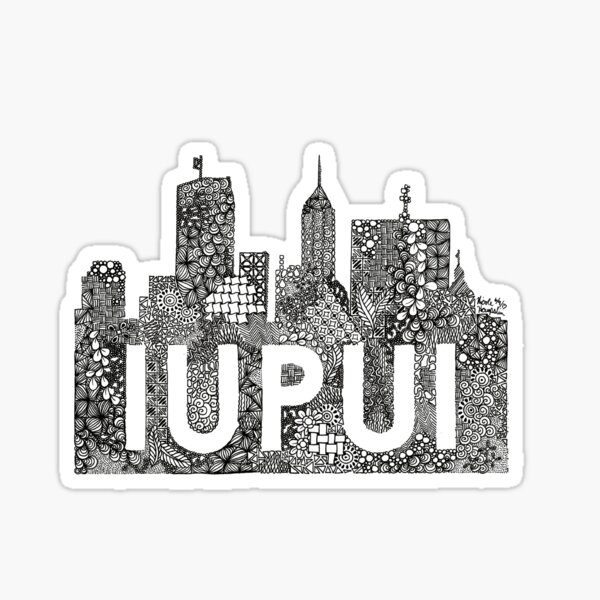 Item preview, Zentangle IUPUI designed and sold by Nicole Christine.