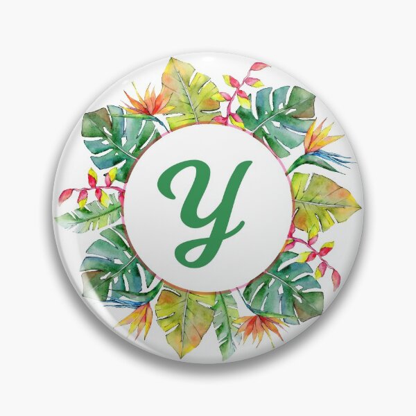 Item preview, Tropical Leaves Monogram Y designed and sold by MysticMagpie.