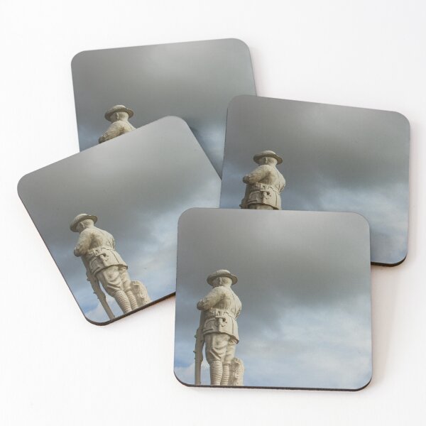 Item preview, Australian Military ANZAC Day memorial statue against an atmospheric sky designed and sold by Bombergirls.