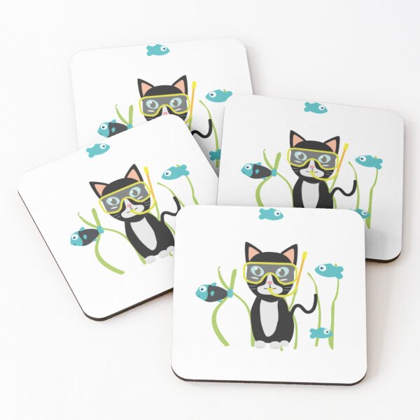 Item preview, Underwater Diving Cat With Fish designed and sold by MarcoColeman4.