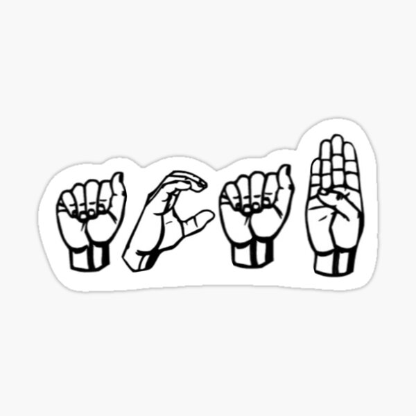 ACAB langue des signes asl Sticker