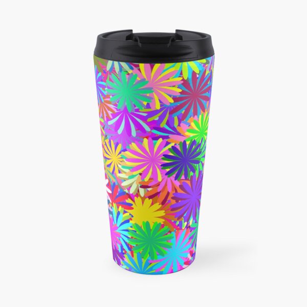 Meadow of Colorful Daisies Travel Mug